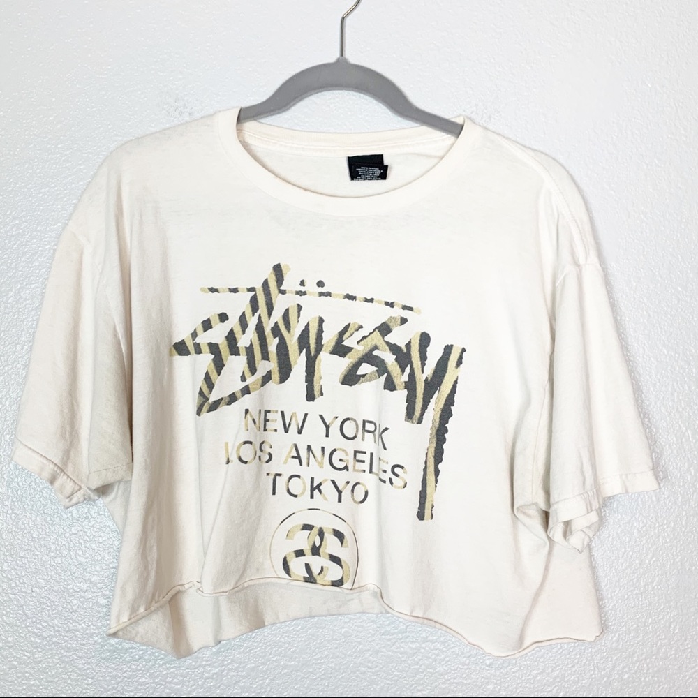 Stiissy | Basic Tee Logo Crop Top Short Sleeve